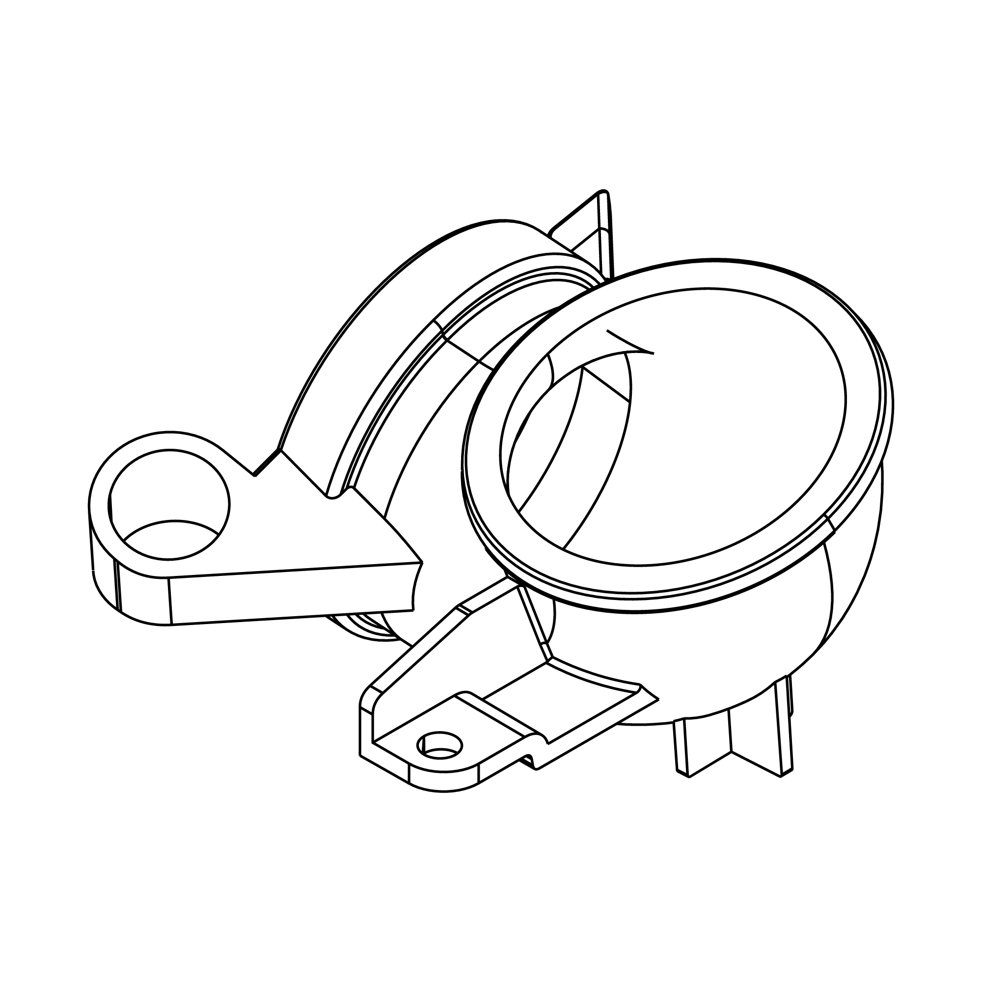 Hose Connection Inner Grey
