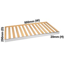 Shelf Wd Half V40 With Stainless Steel Edge